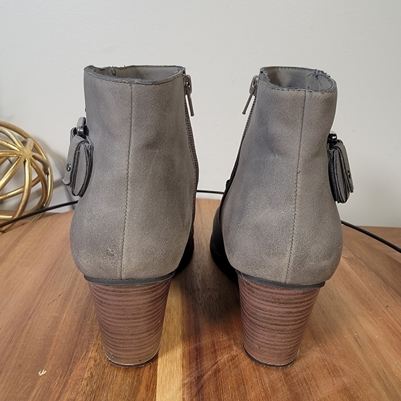 Sugar Ebba Vegan Leather Gray ankle boots Size 10 - Picture 6 of 17